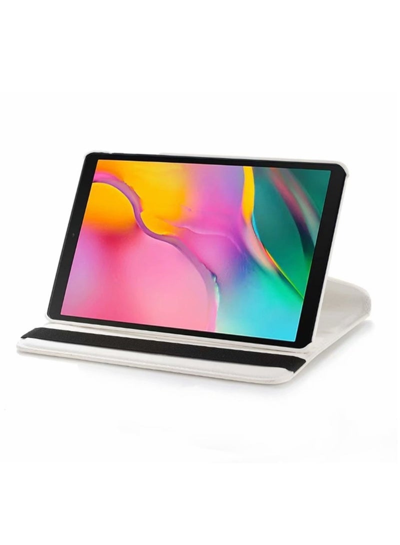 for Lenovo Tab M9 (TB-310FU) Case Cover, Multi-Angle Stand + 360 Rotating Bracket + Shockproof Leather Slim Protective Cover，white - Image 4